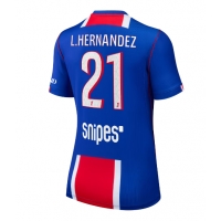 Camiseta Paris Saint-Germain Lucas Hernandez #21 Primera Equipación Replica 2026-27 para mujer mangas cortas